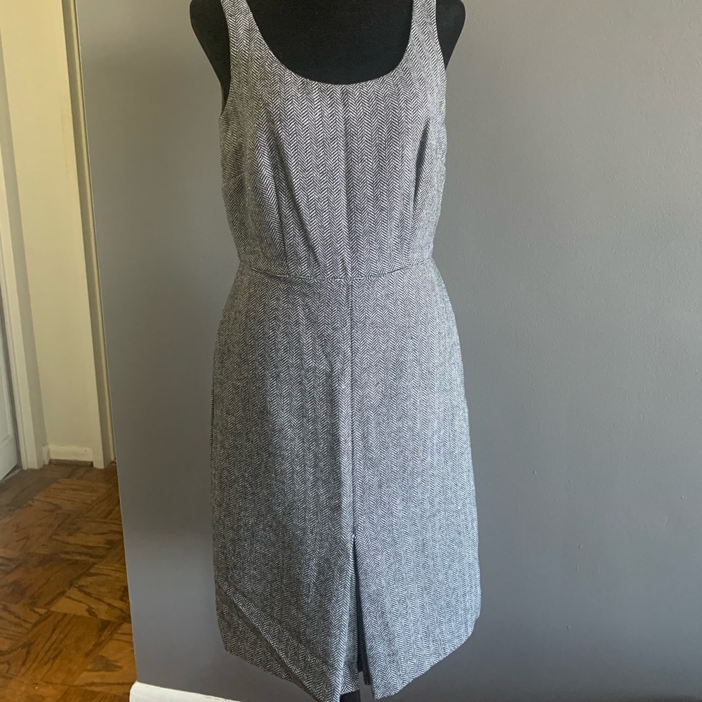 Ann Taylor Wool Blend Sleeveless Dress, Grey, Sz0